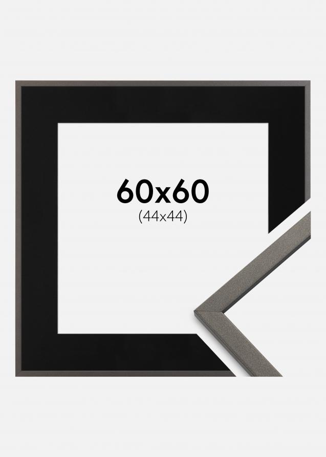 Cadre Edsbyn Graphite 60x60 cm - Passe-partout Noir 45x45 cm