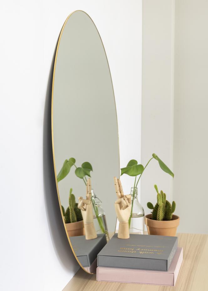 KAILA Round Mirror - Thin Brass diamtre 100 cm