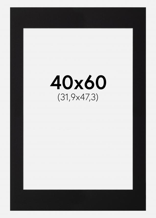 Passe-partout Noir Standard (noyau blanc) 40x60 cm (31,9x47,3 - A3+)