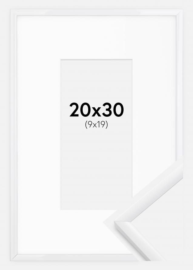 Cadre New Lifestyle Blanc 20x30 cm - Passe-partout Blanc 10x20 cm