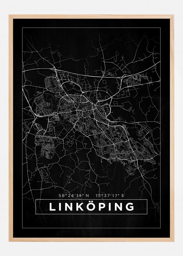 Map - Linköping - Black