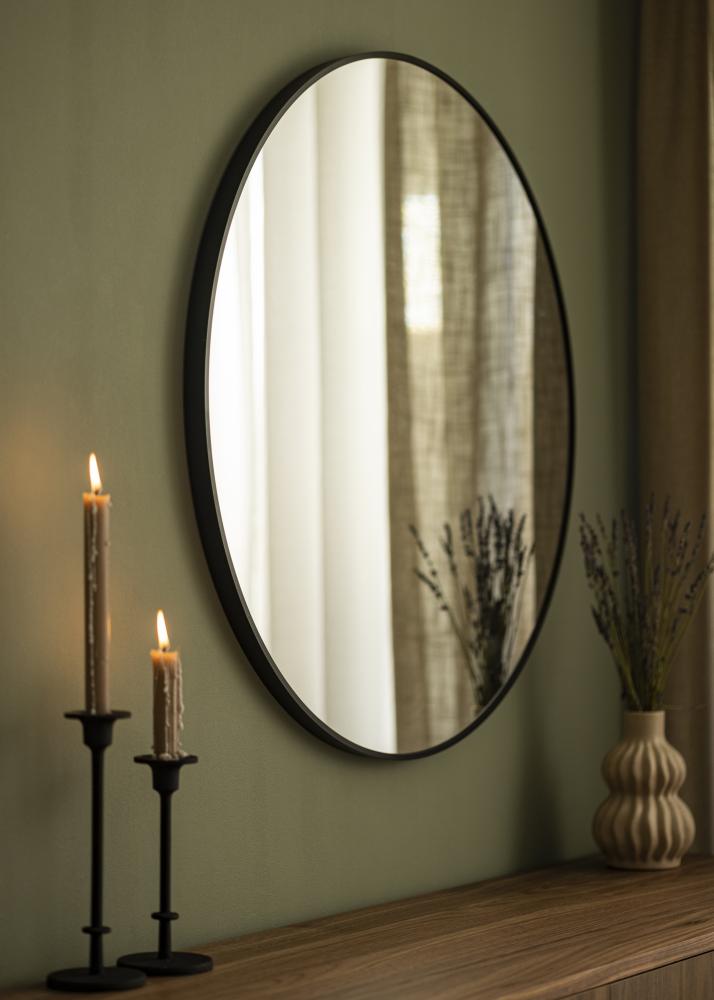 Miroir Modern Noir diamtre 80 cm