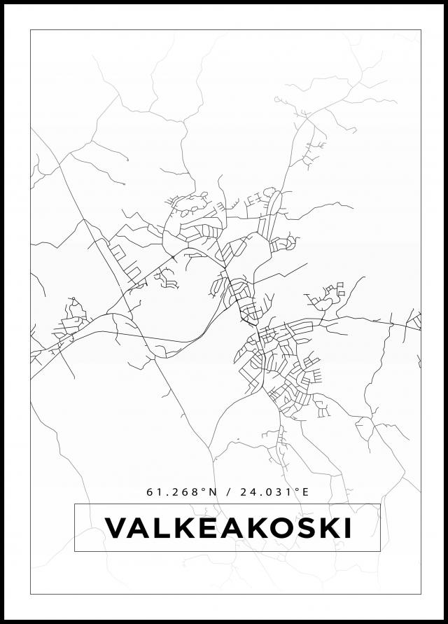 Map - Valkeakoski - White