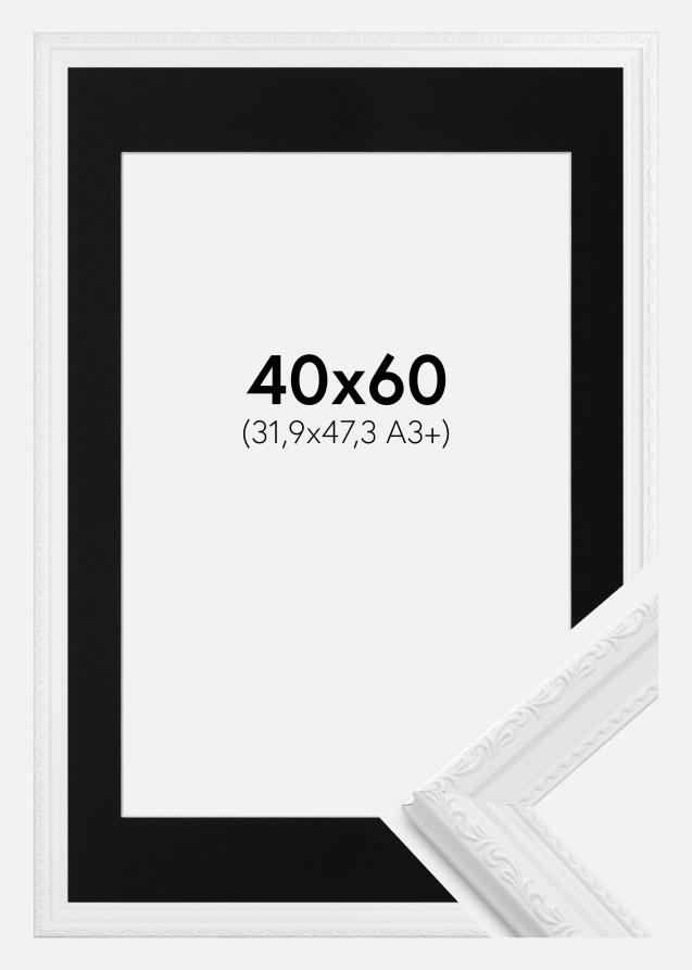 Cadre Abisko Blanc 40x60 cm - Passe-partout Noir 32,9x48,3 cm