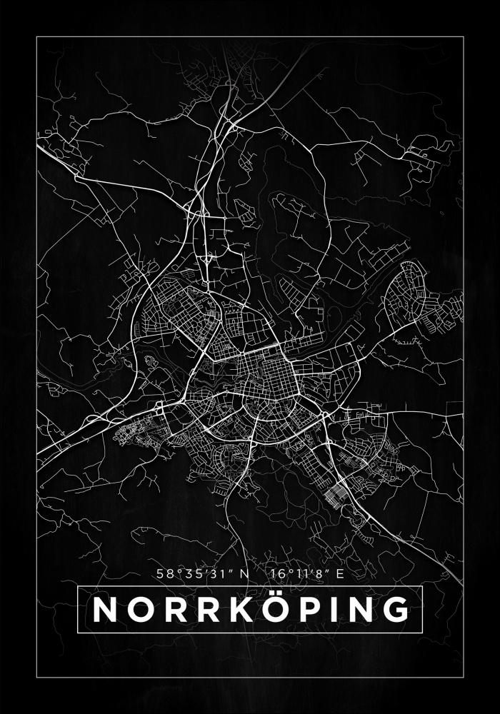 Map - Norrkping - Black