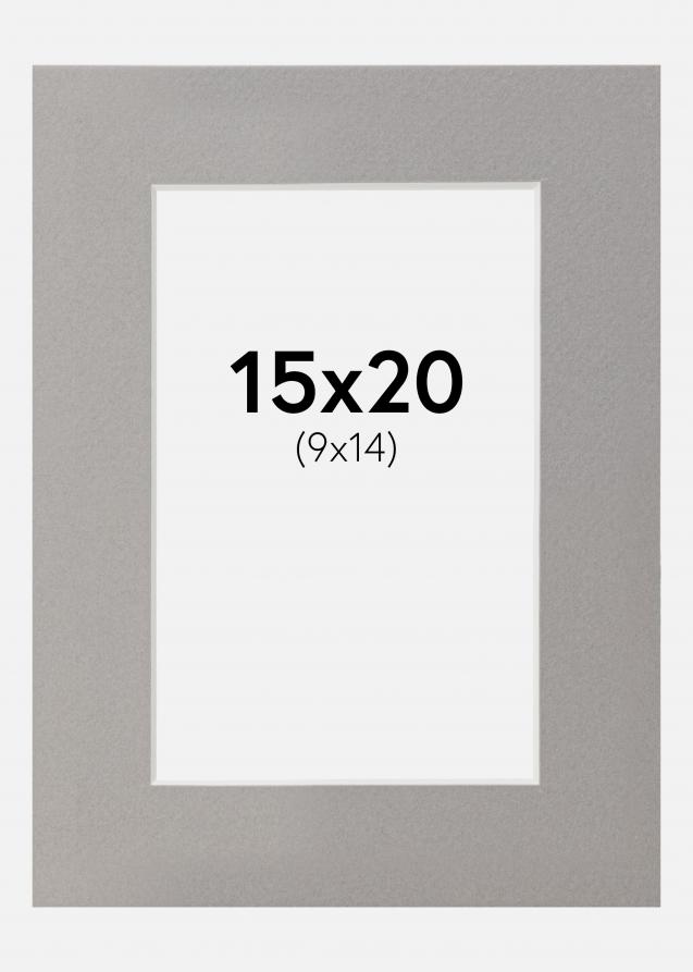 Passepartout Grise 15x20 cm (9x14)