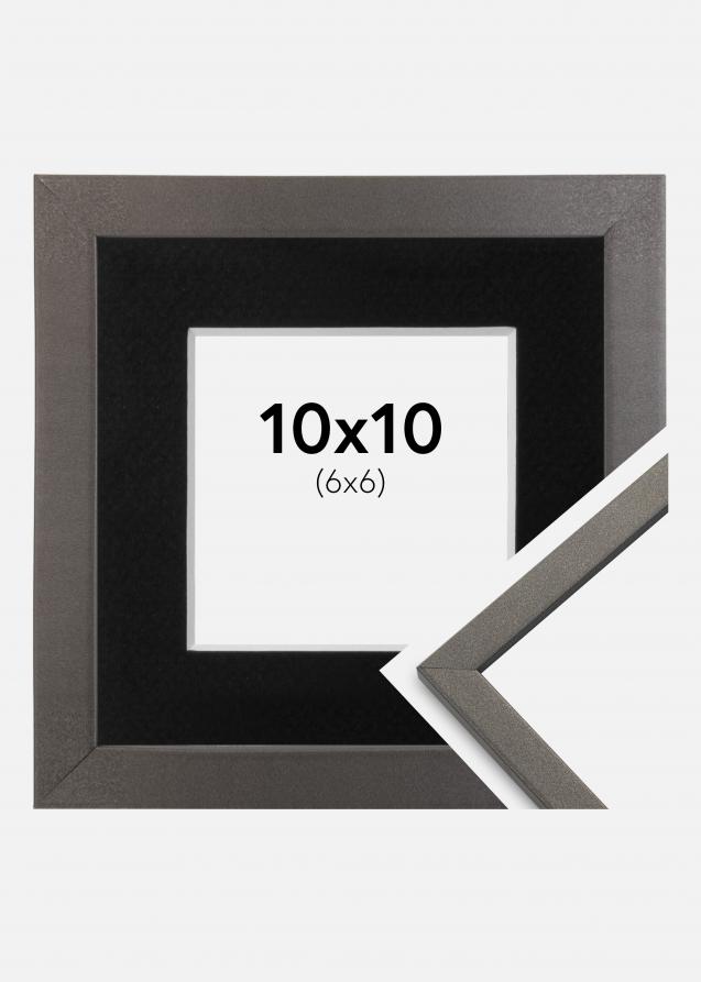 Cadre Edsbyn Graphite 10x10 cm - Passe-partout Noir 7x7 cm