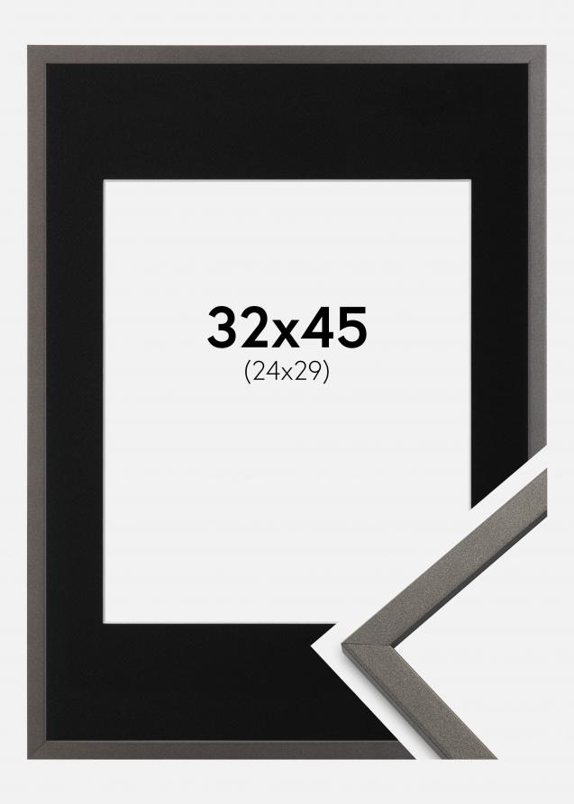 Cadre Edsbyn Graphite 32x45 cm - Passe-partout Noir 25x30 cm