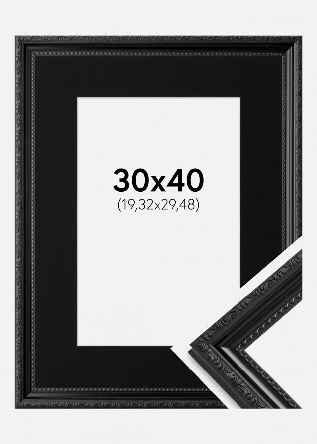 Cadre Abisko Noir 30x40 cm - Passe-partout Noir 8x12 pouces