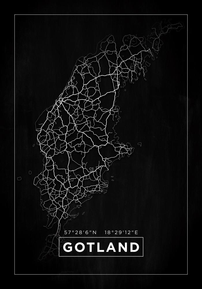 Map - Gotland - Black
