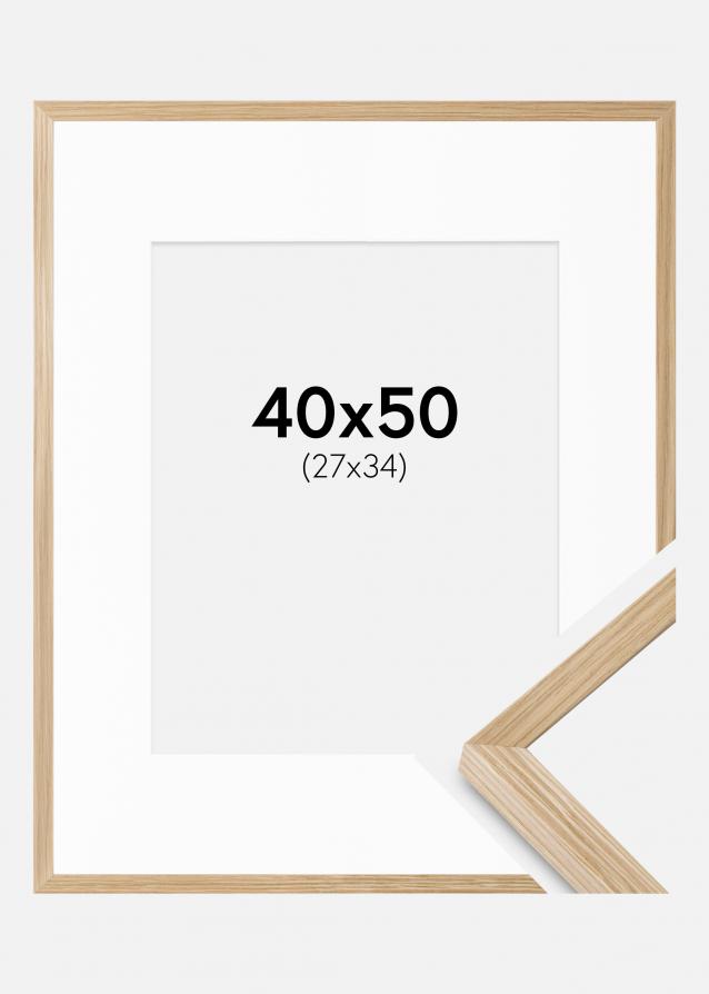 Cadre Soul Oak Veneer 40x50 cm - Passe-partout Blanc 28x35 cm