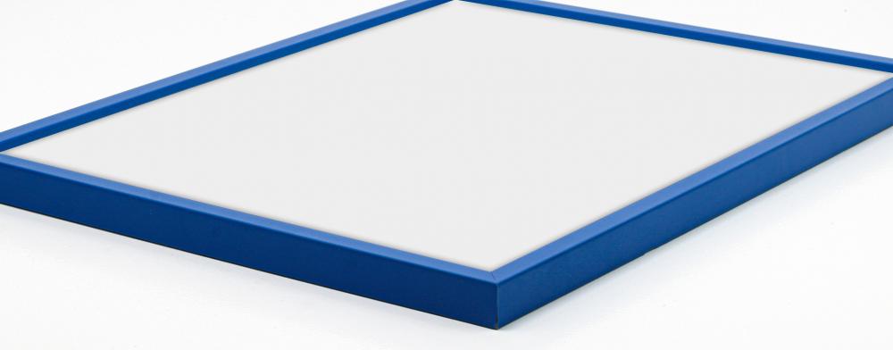 Cadre E-Line Bleu 50x70 cm - Passe-partout Blanc 33x56 cm