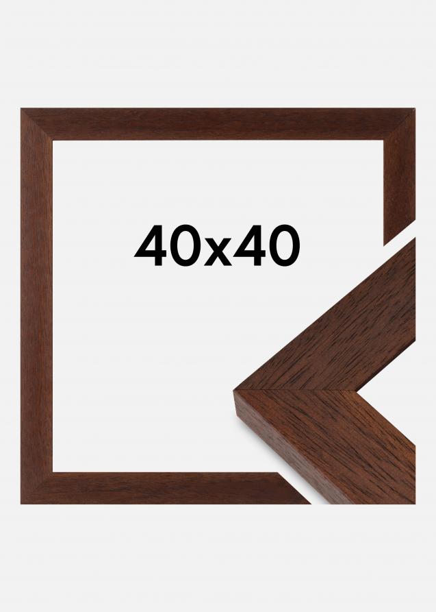 Cadre Juno Verre acrylique Teck 40x40 cm