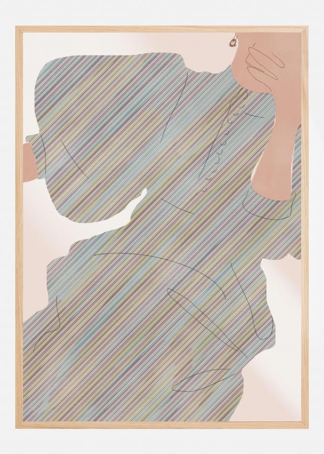 Selfie In Stripe Poster
