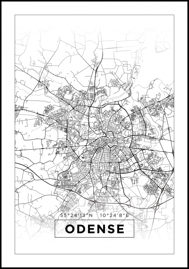 Map - Odense - White