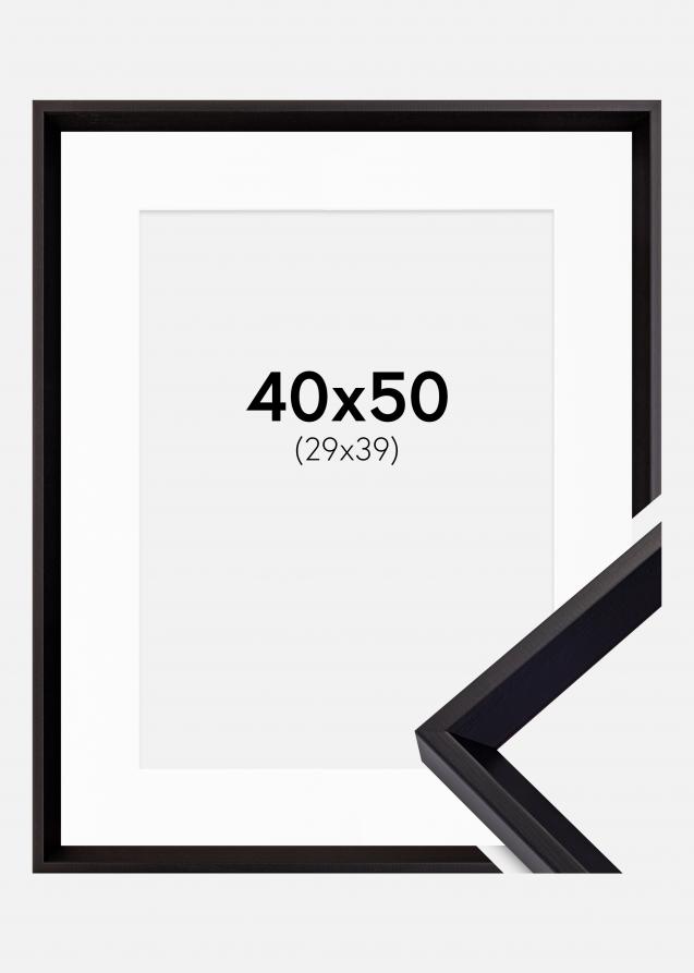 Cadre Globe Noir 40x50 cm - Passe-partout Blanc 30x40 cm