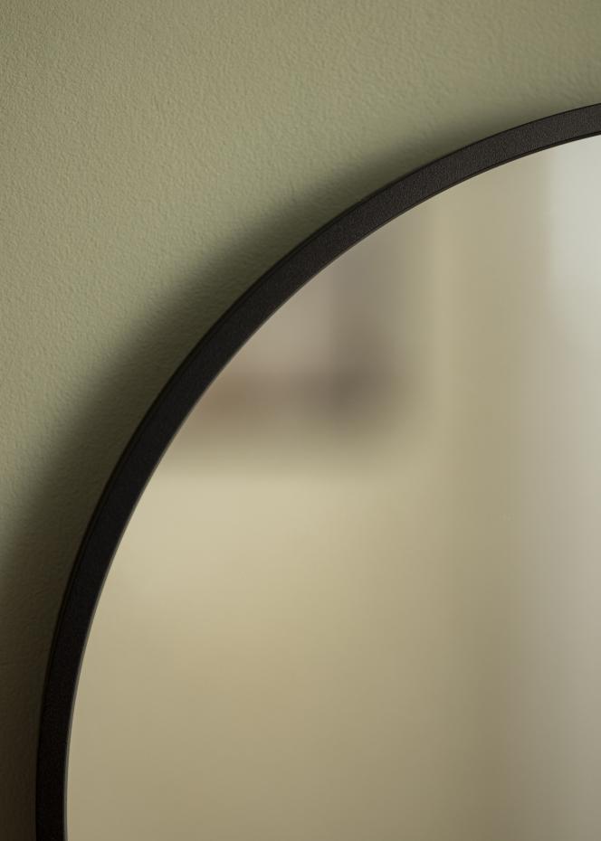 KAILA Round Mirror - Edge Black diamtre 40 cm