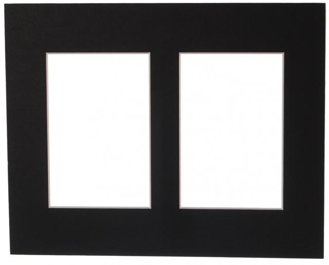 Passe-partout Noir Collage 2 images 20x30 cm (9x14)