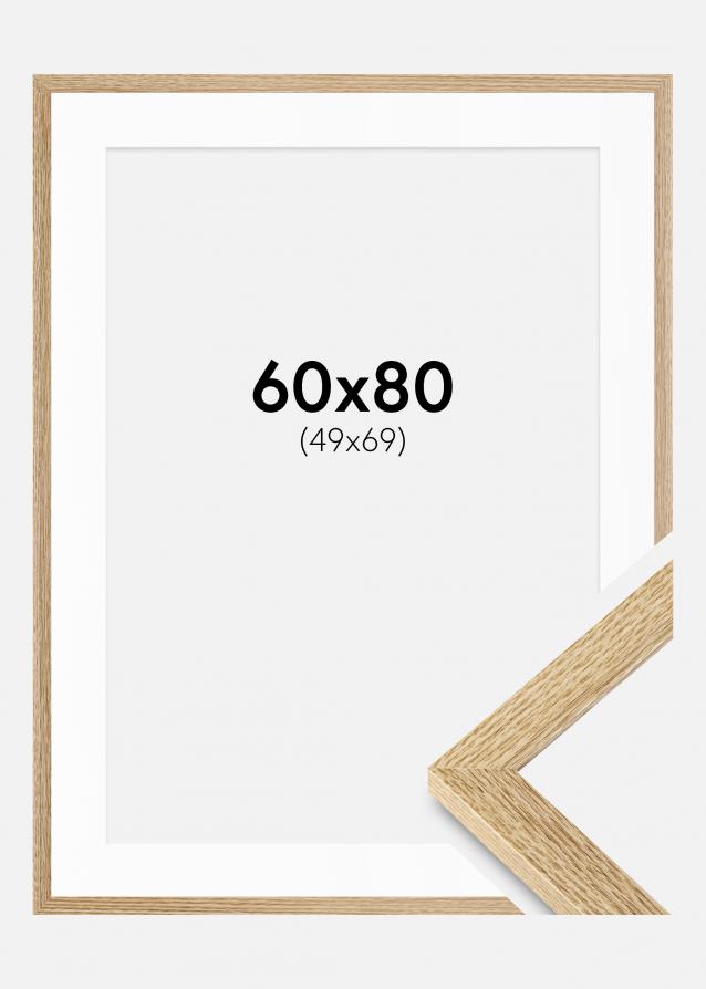 Cadre Selection Chêne 60x80 cm - Passe-partout Blanc 50x70 cm