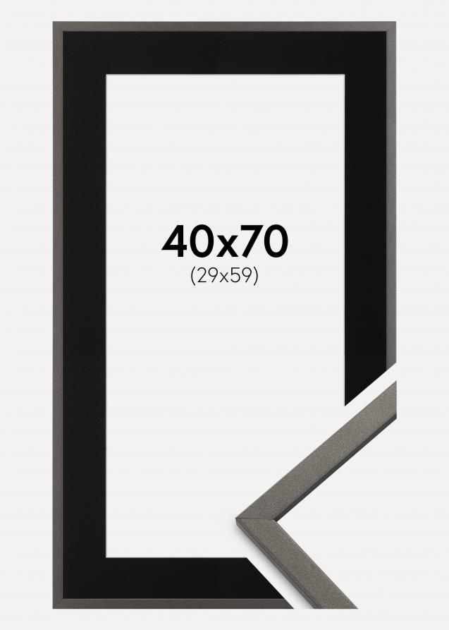 Cadre Edsbyn Graphite 40x70 cm - Passe-partout Noir 30x60 cm