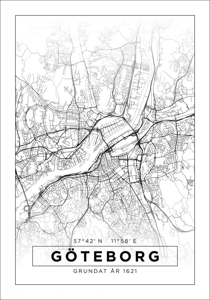 Map - Gteborg - White