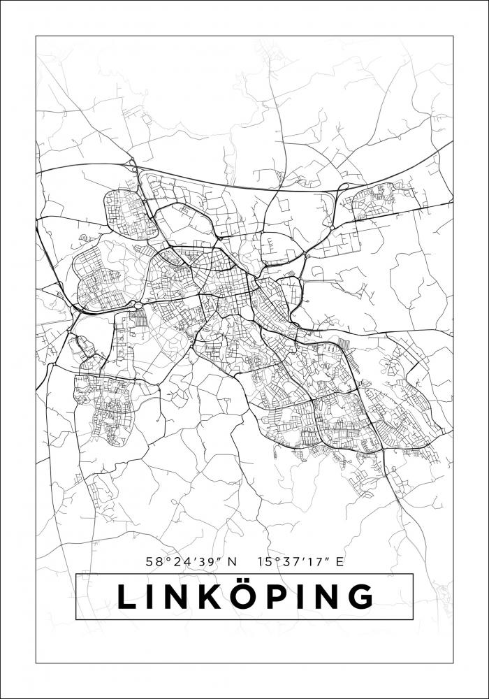 Map - Linkping - White