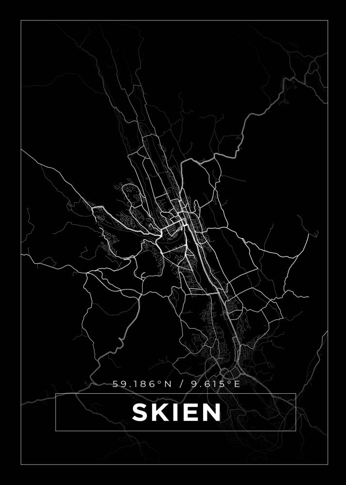 Map - Skien - Black