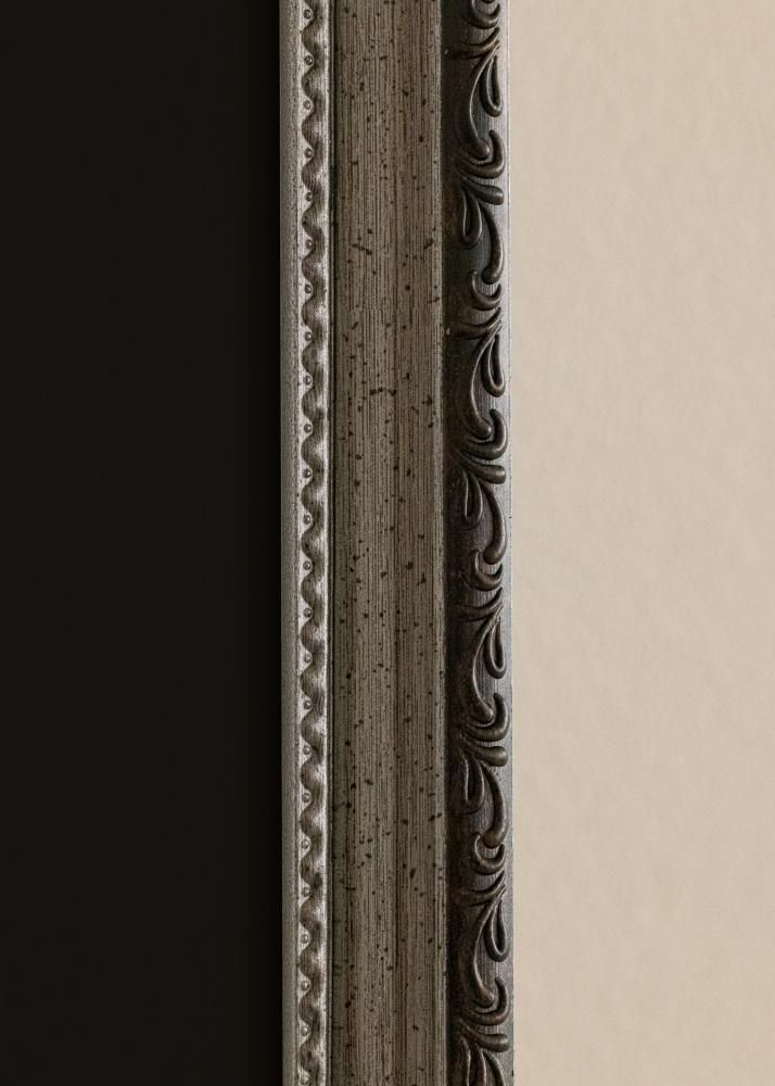 Cadre Abisko Argent 40x50 cm - Passe-partout Noir 29,7x42 cm