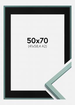 Cadre E-Line Vert 50x70 cm - Passe-partout Noir 42x59,4 cm