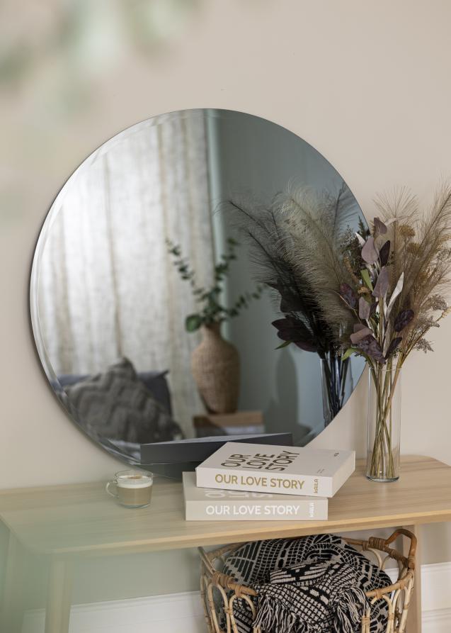 KAILA Miroir rond Dark Smoked Grey Deluxe diamètre 90 cm