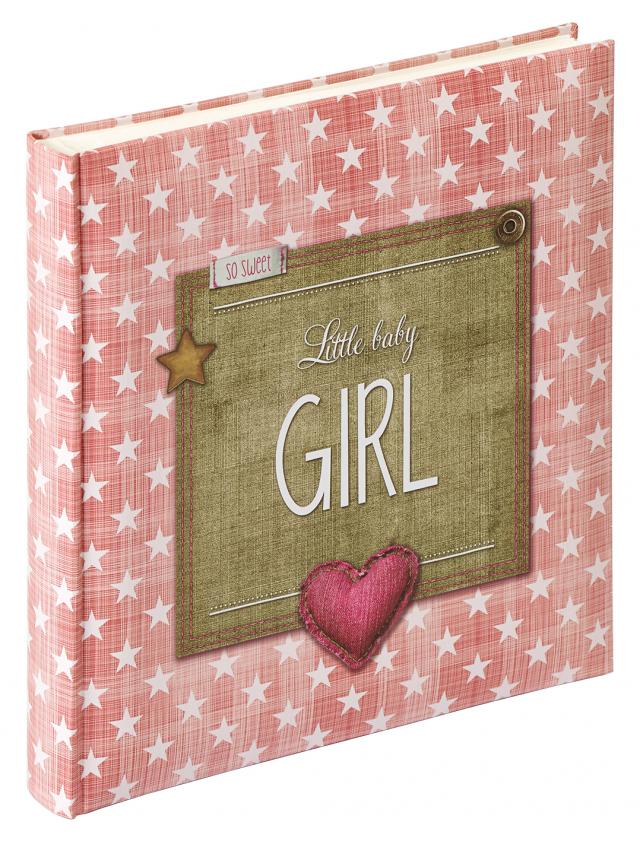 Little Album bébé Girl Rose - 28x30,5 cm (50 pages blanches / 25 feuilles)