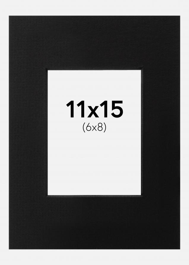 Passe-partout Noir (noyau noir) 11x15 cm (6x8)