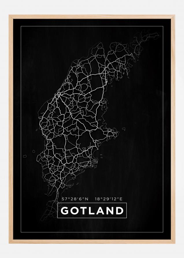 Map - Gotland - Black