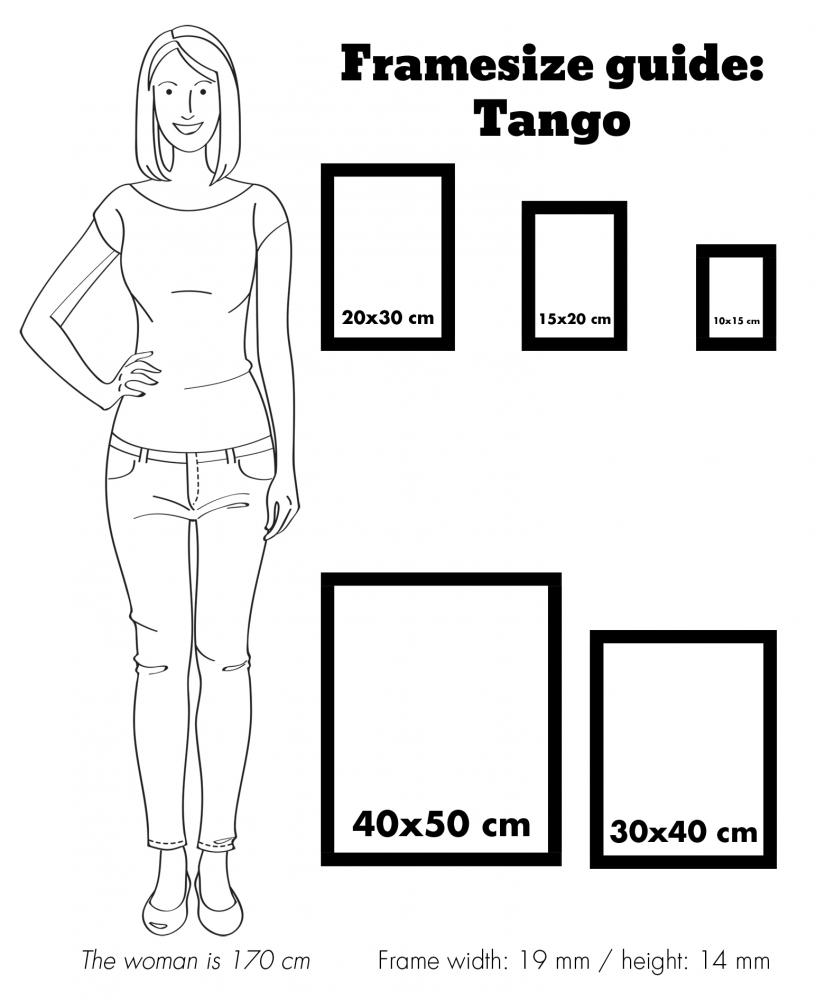 Cadre Tango Wood Blanc - 20x30 cm