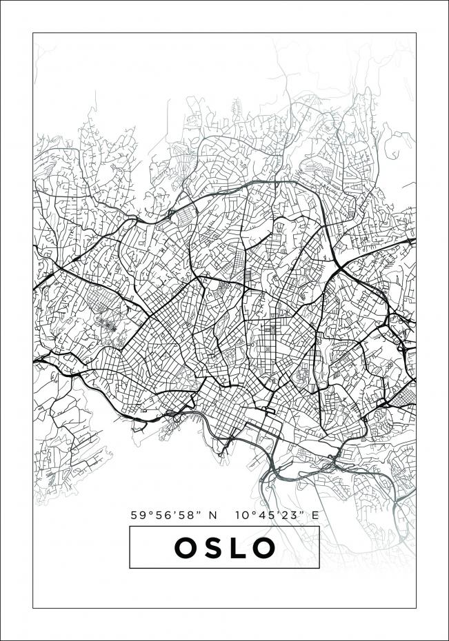 Map - Oslo - White