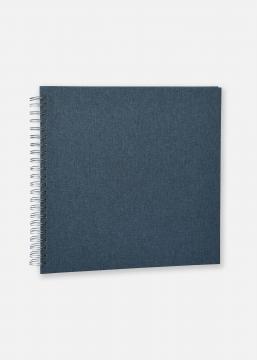 Base Line Canevas Wire-O Bleu 30x30 cm (50 pages blanches / 25 feuilles)