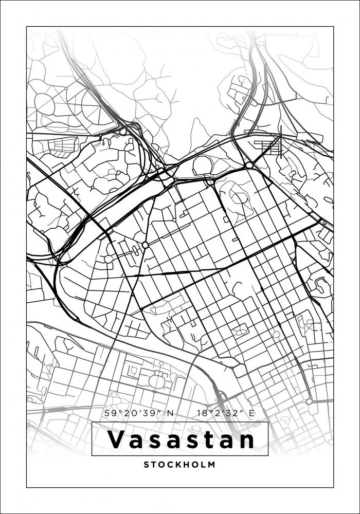 Map - Vasastan - White