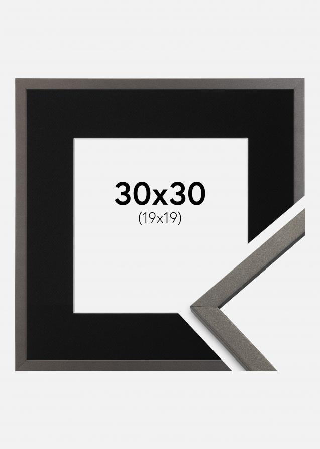 Cadre Edsbyn Graphite 30x30 cm - Passe-partout Noir 20x20 cm