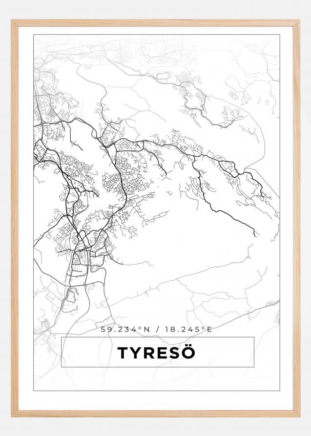 Map - Tyresö - White
