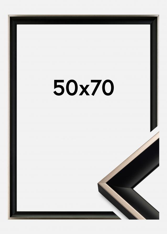Cadre Öjaren Verre Acrylique Noir-Argent 50x70 cm