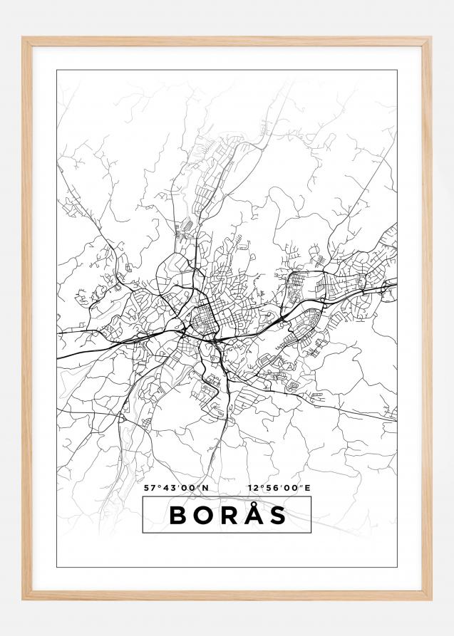 Map - Borås - White