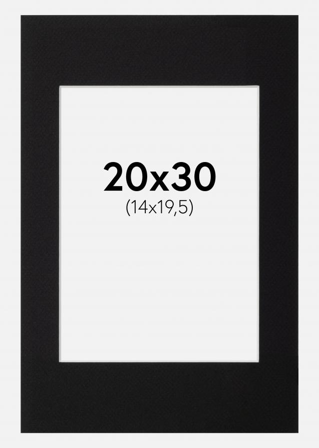 Passe-partout Noir Standard (noyau blanc) 20x30 cm (14x19,5)