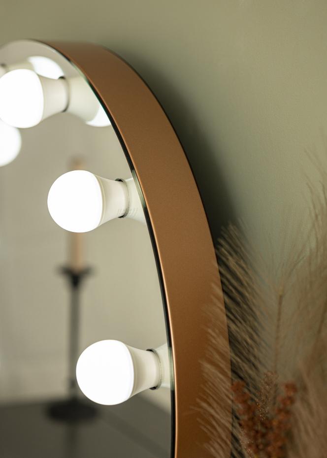 KAILA Miroir de maquillage Hollywood 10 E27 Or ros 70x65 cm