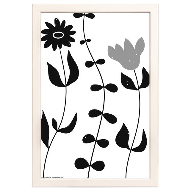 Cadre Liv Blanc 20x30 cm - Passe-partout Blanc 15x22 cm