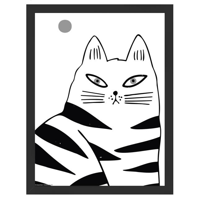 Cadre Liv Noir 30x40 cm - Passe-partout Blanc 20x28 cm