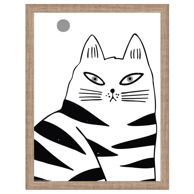 Cadre Liv Gris 30x40 cm - Passe-partout Blanc 18x27 cm