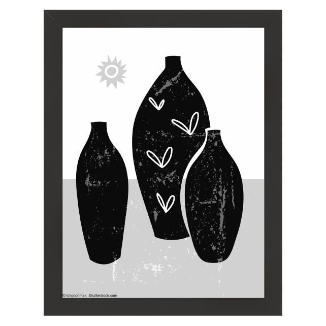 Cadre Liv Noir 15x20 cm - Passe-partout Blanc 10x15 cm