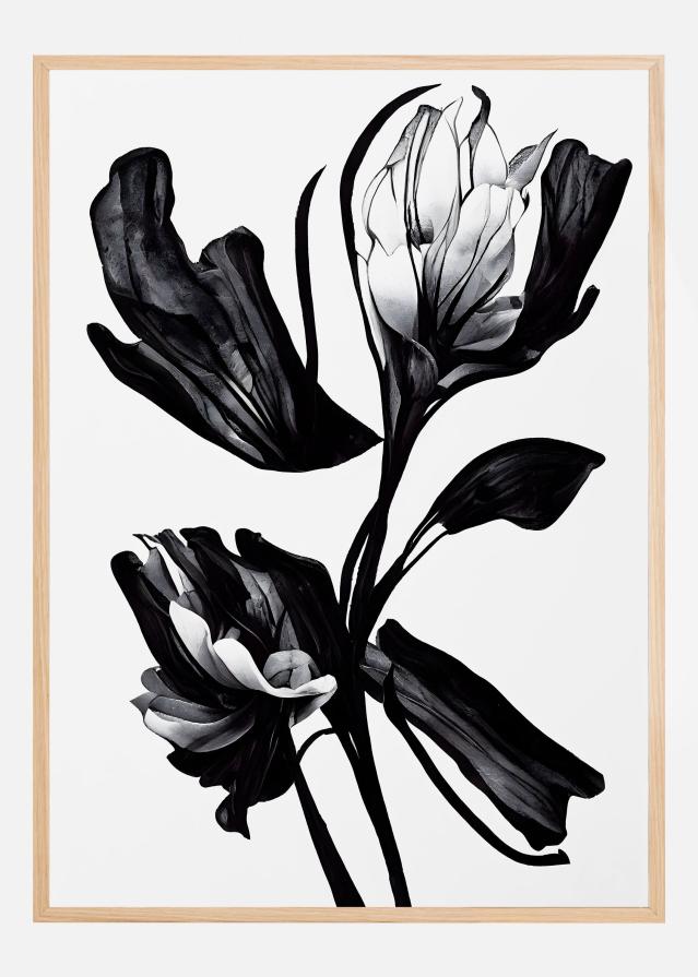 Black Flower Poster