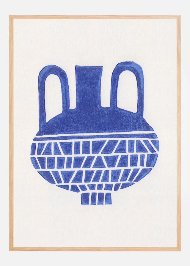 Linocut Vase #6 Poster