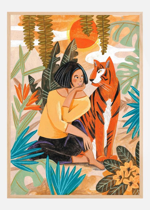 Woman with Tiger Poster